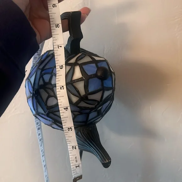 Vintage Cheyenne Stained Glass Teapot Lamp - Picture 11 of 17